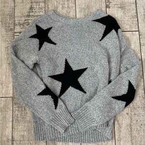 SHEIN Gray Sweater with Black Star Design